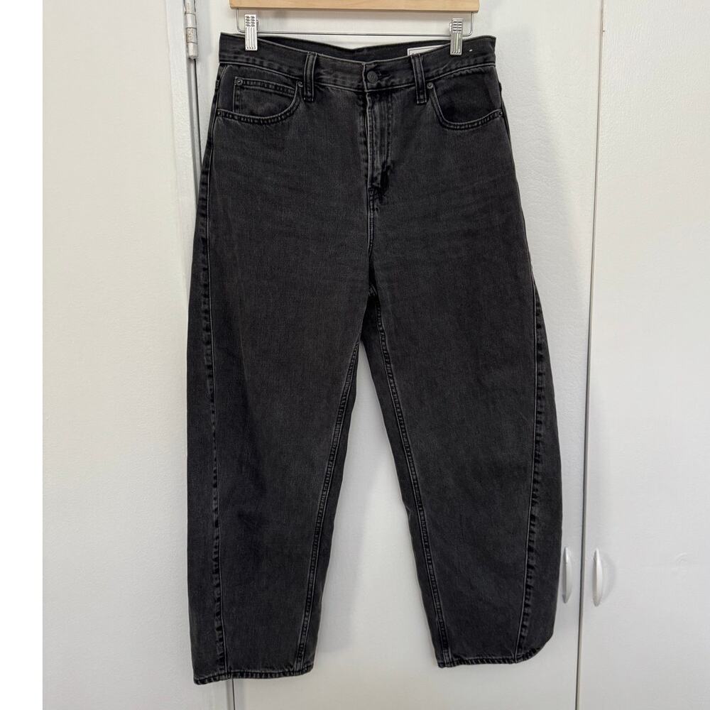 GAP Black Denim Barrel Jeans Size 29 / 8s